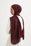 Monogram Pattern Tencel Wool Viscose Shawl Dark Burgundy - 2