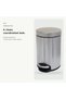 Java 5L Stainless Steel Pedal Bin with Soft-Close Flat Lid - 5