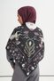 Pera Desen Reniva Tencel Triangle Shoulder Shawl Black - 3