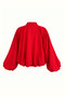 Red Bomber Jacket with Knot Buttons - 4