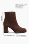 Jazmin Women's Brown Suede 7 cm Heeled 5 mm Platform Boots - 6
