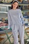 Women's Crew Neck Basic Ribbed Tracksuit Set