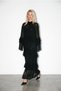 Black Ruffle Detailed Long Dress - 3