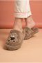 Women'S, Teddy Bear Patterned, Plush, Soft Sole House Slippers - 6