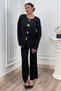Women's Winter Black Alessia Knitwear Set 042
