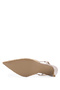 Women's Faux Leather/Textile Beige Heeled Shoes - 3