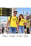 Smiley Face Adult T-Shirt - Unisex Round Neck Short Sleeve - Yellow Cotton T-Shirt - 6