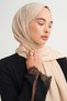 Monogram Pattern Tencel Wool Viscose Shawl Dark Beige