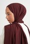 Monogram Pattern Tencel Wool Viscose Shawl Dark Burgundy - 4