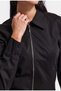 Women's Black W6-1 Slim Fit Zipper Detailed Shirt - 4