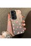 Samsung Galaxy S23 Compatible Silicone Edge Hard Back Case Floral Pattern Couple Phone Case - 3