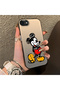 iPhone 7 Compatible Silicone Edge Hard Back Case Mickey Pattern Loving Couple Phone Case - 3