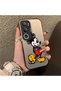 Vivo Y19S Compatible Silicone Edge Hard Back Case Mickey Pattern Couple Phone Case - 3