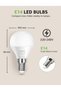E14 LED Light Bulb, SES Bulb Energy Saving 40W Equivalent, Warm White 2700K Golf Ball Bulb P45 4.9W 470lm Lamp Bulb for Kitchen Diningroom Bedroom, 220-240V, Non-Dimmable, Pack of 6 - 5