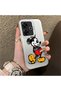 Poco M6 Compatible Silicone Edge Hard Back Case Mickey Pattern Couple Phone Case - 3