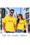 Adult Unisex Yellow Emoji T-shirt - Round Neck Short Sleeve Cotton Tee - Soft and Comfortable Wear - 3