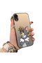 حافظة هاتف من السيليكون متوافقة مع هاتف iPhone XR، حافظة خلفية صلبة بنمط الفأرة، حافظة هاتف للزوجين
