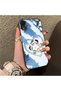 iPhone Xr Compatible Silicone Edge Hard Back Case Anime Patterned Couple Phone Case - 3