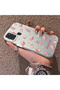 Samsung Galaxy A21S Compatible Silicone Edge Hard Back Case Floral Pattern Couple Phone Case - 2
