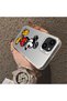 iPhone 15 Compatible Silicone Edge Hard Back Case Mickey Pattern Couple Phone Case - 4