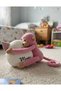 Warm Hugs: Pink Hugging Monkey & Cute Plush Cat Pillow Set - 5