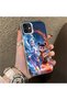 iPhone 11 Compatible Silicone Edge Hard Back Case Nezha Patterned Lover Couple Phone Case - 3