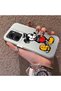 Vivo Y16 Compatible Silicone Edge Hard Back Case Mickey Pattern Couple Phone Case - 2