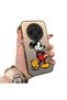 Redmi 14C Compatible Silicone Edge Hard Back Case Mickey Patterned Couple Phone Case