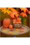 Package of 8 Pcs Large Assorted Sizes Autumn Harvest Orange Artificial Pumpkins for Fall Halloween Thanksgiving Decorating - 3