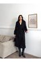 Buttoned Belted Lined Long Cashmere Coat - 4