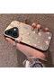 For iPhone 16 Plus Compatible Silicone Edge Hard Back Case Floral Patterned Lover Couple Phone Case - 2