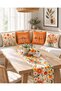 Orange Yellow Wild Flowers Home Bless 4-Piece Throw Pillow Cover Runner Set