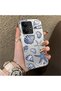 Vivo V60 Lite 5g Compatible Silicone Edge Hard Back Case Shell Patterned Couple Phone Case - 3