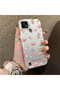 Realme C21 Compatible Silicone Edge Hard Back Case Floral Patterned Lover Couple Phone Case - 3
