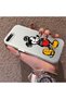 iPhone 8 Plus Compatible Silicone Edge Hard Back Case Mickey Pattern Loving Couple Phone Case - 2
