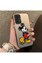 Samsung Galaxy A23 Compatible Silicone Edge Hard Back Case Mickey Patterned Couple Phone Case - 3