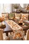 Hello Fall Pumpkin Daisy Autumn 4-Piece Throw Pillow Cover Runner Set