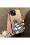 iPhone 13 Mini Compatible Silicone Edge Hard Back Case Mouse Pattern Couple Phone Case - 3