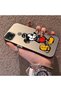 Redmi 9C Compatible Silicone Edge Hard Back Case Mickey Patterned Couple Phone Case - 2