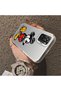 Poco M5S Compatible Silicone Edge Hard Back Case Mickey Pattern Couple Phone Case - 4