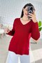 V-Neck Knitwear Blouse 7K126 - 4