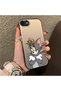 iPhone Se 2022 Compatible Silicone Edge Hard Back Case Mouse Pattern Couple Phone Case - 3