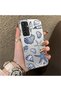 Samsung Galaxy S23 Fe Compatible Silicone Edge Hard Back Case Shell Patterned Couple Phone Case - 3