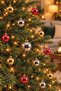 3 cm 72 Pieces Mix Cici Ball Christmas Pine Tree Ornament - 2
