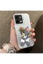Vivo Y28 Compatible Silicone Edge Hard Back Case Mouse Pattern Couple Phone Case - 3