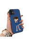 iPhone 12 Pro Compatible Silicone Edge Hard Back Case Konan Patterned Couple Phone Case
