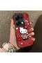 Poco M6 Pro 4g Compatible Silicone Edge Hard Back Case Kitty Pattern Loving Couple Phone Case - 3