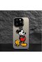 iPhone 14 Plus Compatible Silicone Edge Hard Back Case Mickey Pattern Loving Couple Phone Case - 6