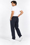 Men's Plain Navy Blue Baggy Sweatpants, Shaded, Winter, Oversize, Comfortable Fit - 3