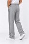 Men's Gray Color Ruffled Side Piping Regenerated Baggy Sweatpants - 5